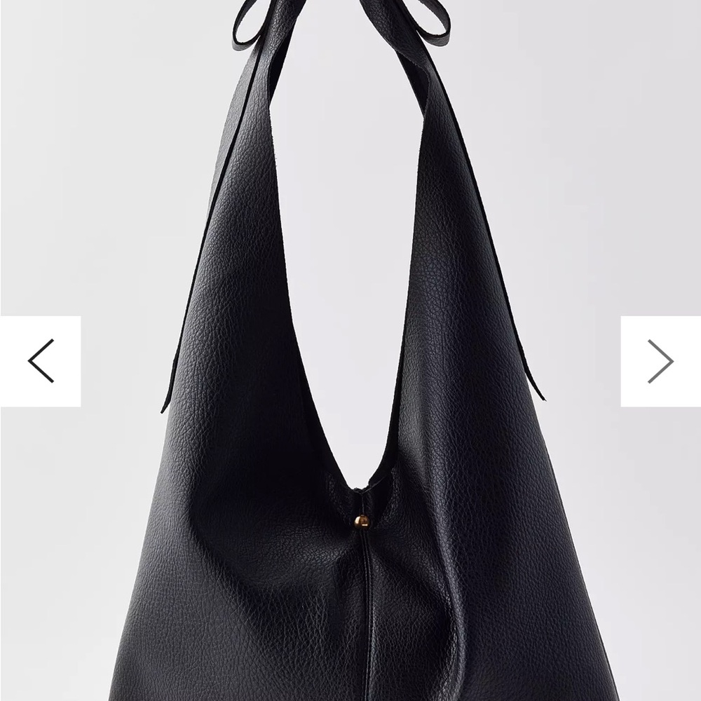 Urban Outfitters Leather Hobo Bag in Black